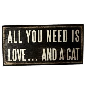 Charming Cat Lover's Quote Sign